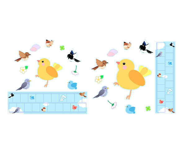 푸른 하늘을 나는 작은 친구들 원고지 레터링(문구없음)