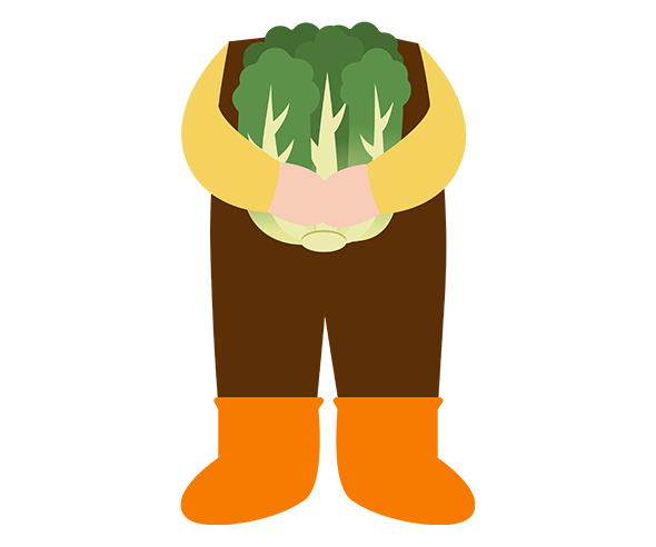 배추 뽑는 아이 합성이미지