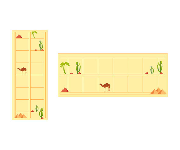 사막에 사는 친구들 원고지 레터링(문구없음)