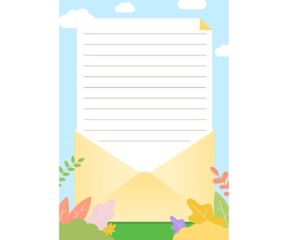 하늘 편지지 배경