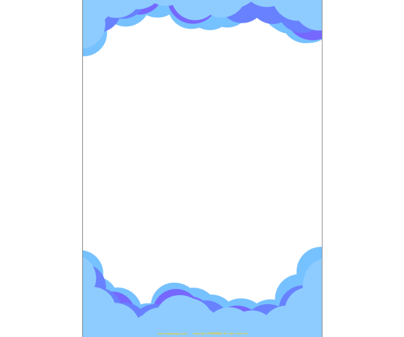 파란 구름 테두리