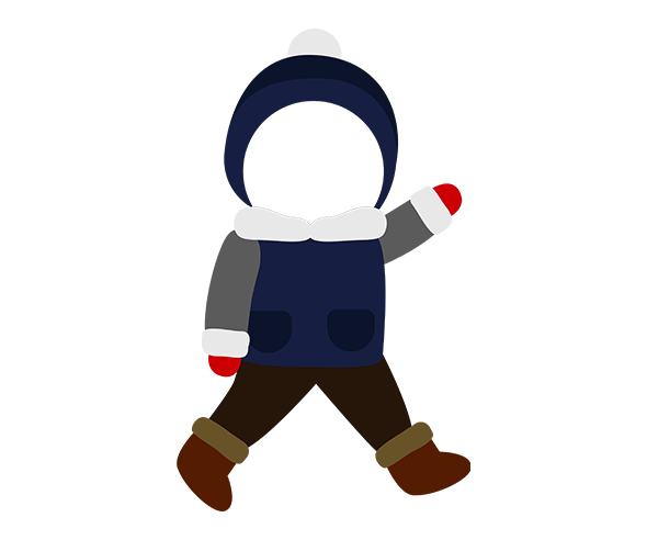 손 흔드는 아이 합성이미지