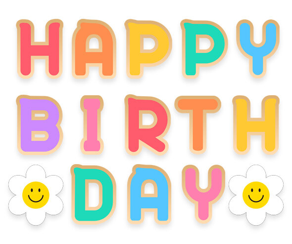 HAPPY BIRTHDAY 레터링 가랜드