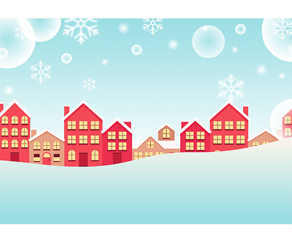 눈 내리는 마을 배경