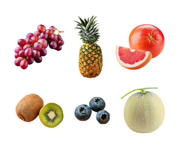 과일(블루베리,자몽,포도,파인애플,키위,멜론)