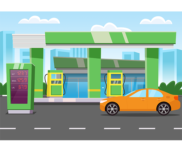 주유소 배경