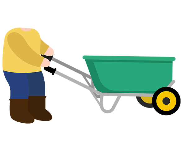 수레 끄는 아이 합성이미지