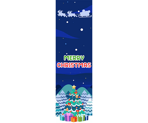 [개별도안] Merry Christmas 트리 세로 배너