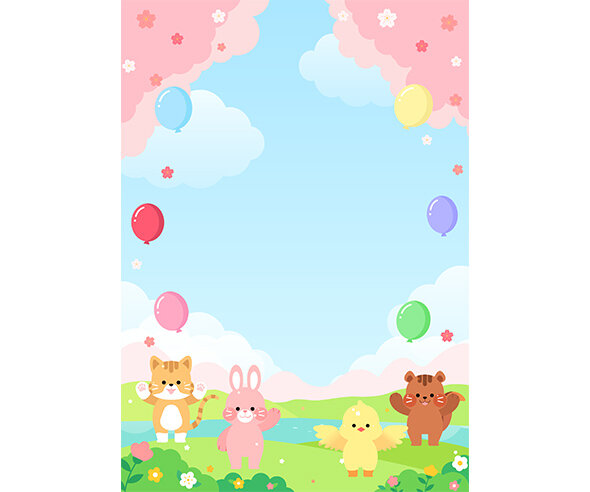 동물 숲속 배경