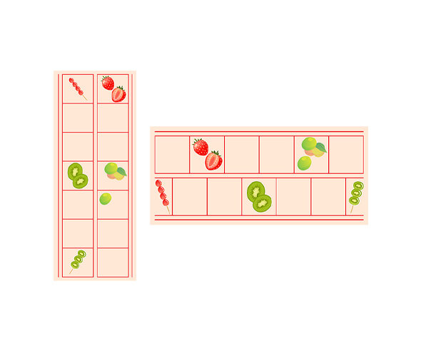 봄에 먹는 과일 원고지 레터링(문구없음)