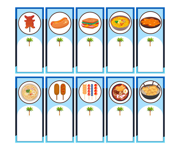 매점 개별 메뉴판(문구없음)