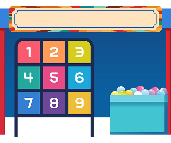 물풍선 맞추기 가게 배경(문구없는)