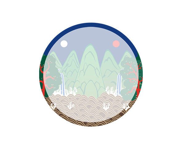 일월오봉도 라벨