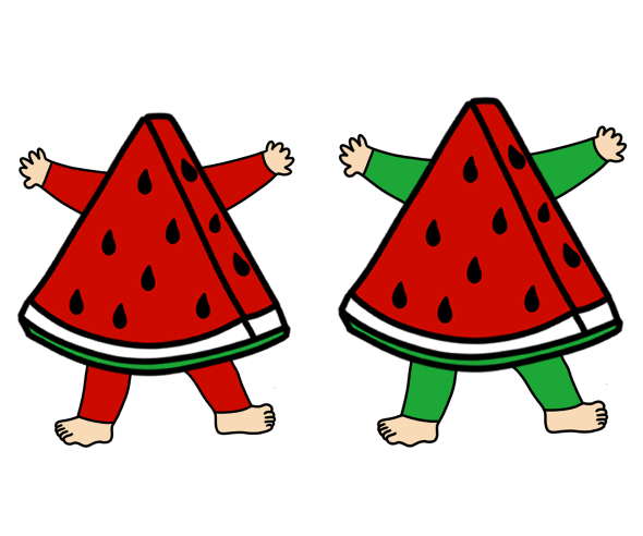 조각수박 합성이미지