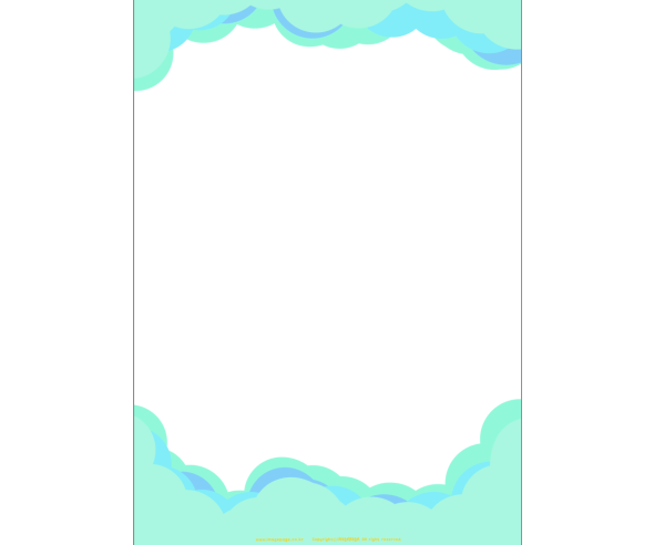 민트 구름 테두리