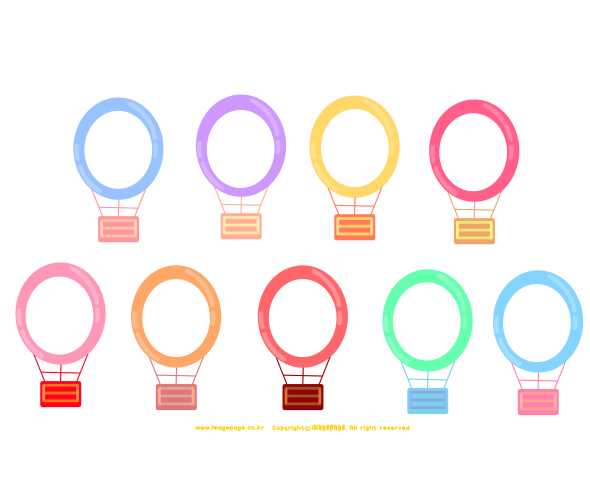 열기구 가랜드 9종
