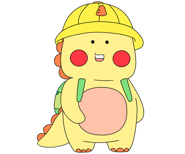 모자 쓴 공룡 캐릭터