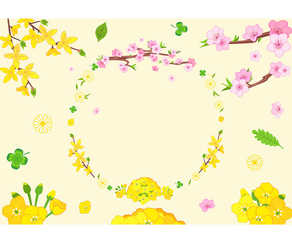 Hello Spring 꽃 배경(문구없음)