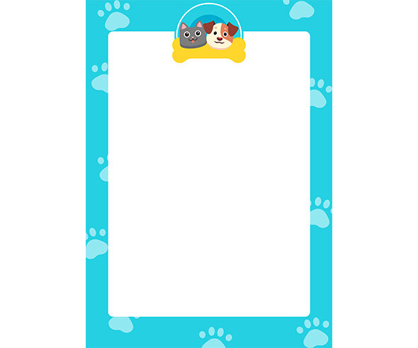 강아지 고양이 테두리