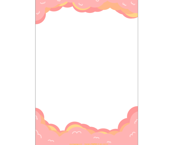 분홍 구름 테두리