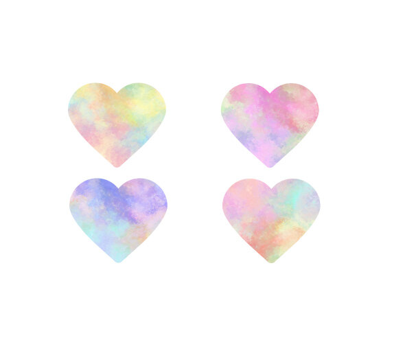 하트 이름표(파스텔)