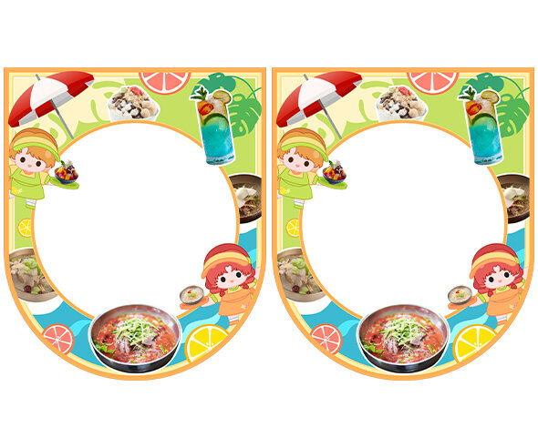 [개별도안] 시원한 여름 음식 가게 가랜드