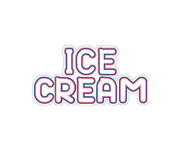 아이스크림 글씨 로고