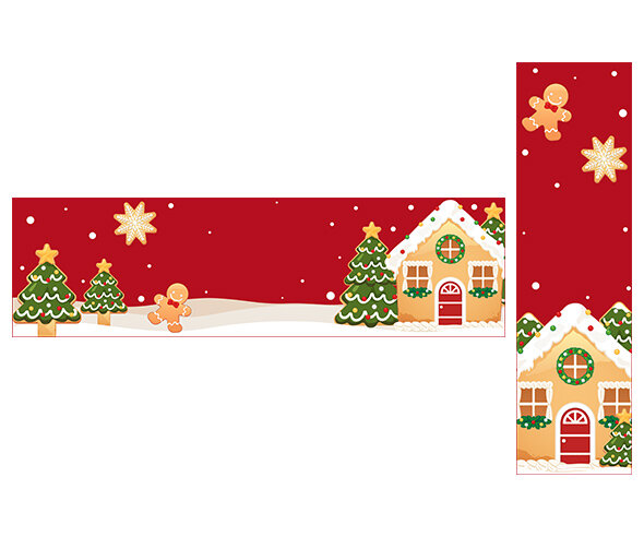 크리스마스 과자집 가로 세로 배너(문구없음)