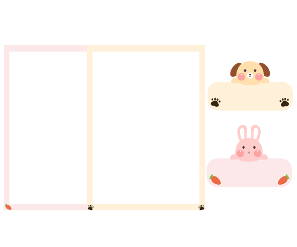 동요동시판(강아지,토끼)(문구없음)