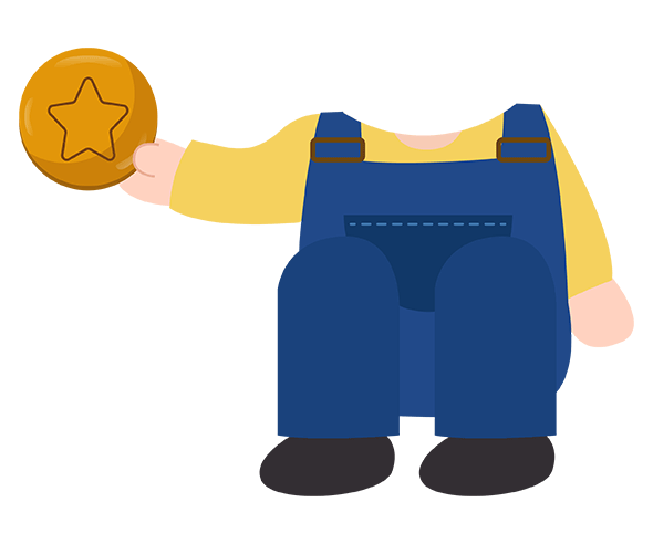 달고나 들고 있는 아이 합성이미지