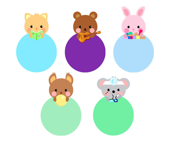 동물 영역판(원)(문구없음)