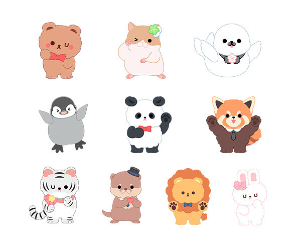 파티 복장 동물