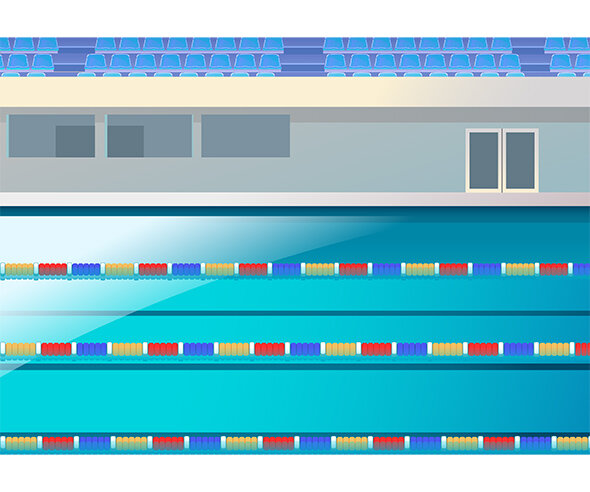 올림픽 수영 경기장 배경