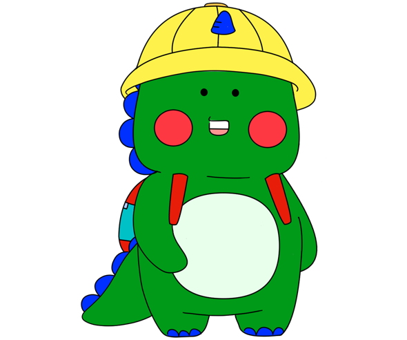 모자 쓴 공룡 캐릭터