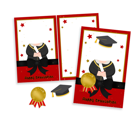 학사모 합성 카드