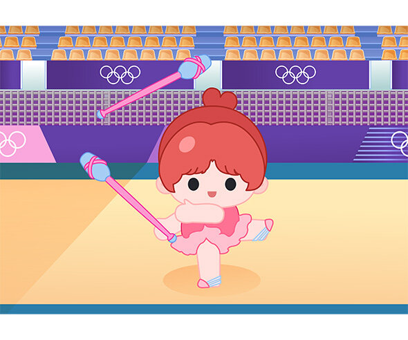 체조 경기장 배경