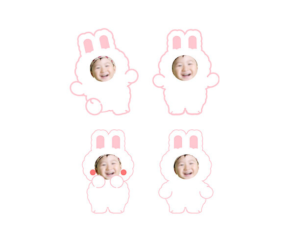 토끼 합성이미지