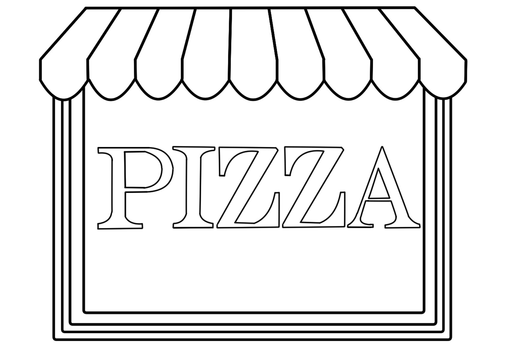 피자 가게 간판 도안