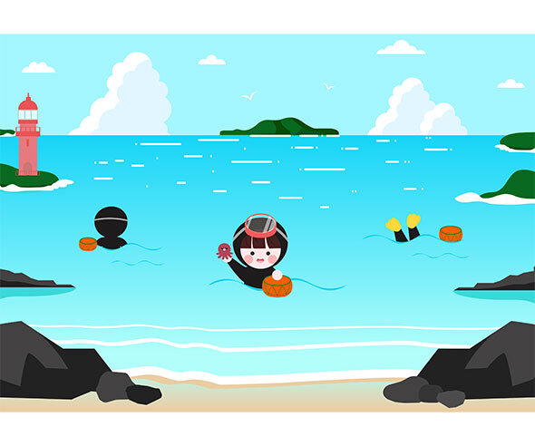 제주도 바다 배경