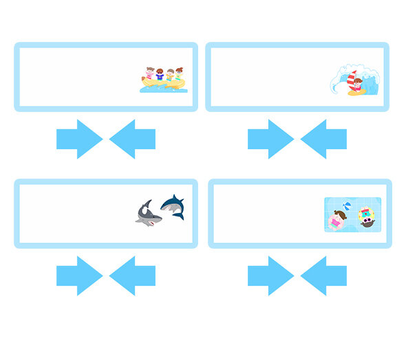 워터파크 놀이 안내판(문구없음)