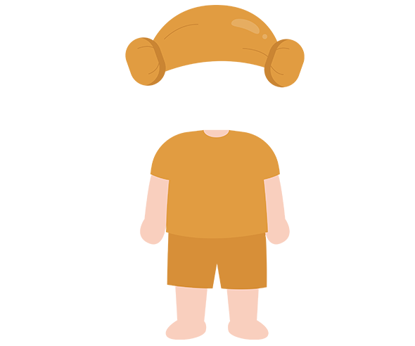 찜질하는 아이 합성이미지