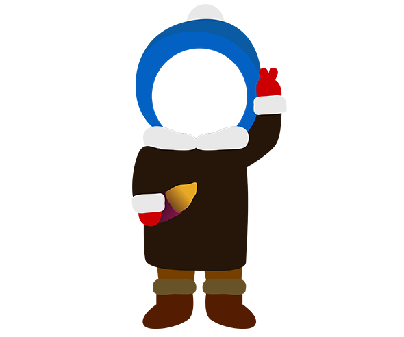 군고구마 먹는 아이 합성이미지