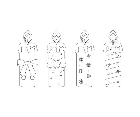 겨울 초 색칠 모음