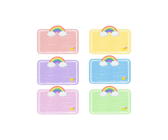 무지개 구름 이름표