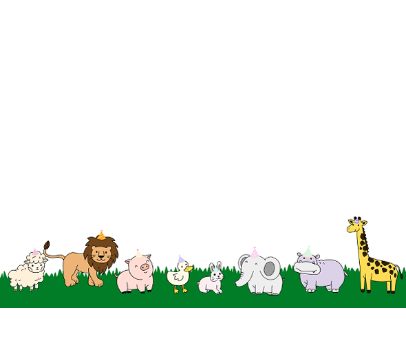 동물친구 생일 배경