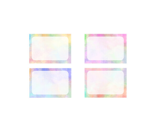 사각 이름표(파스텔)