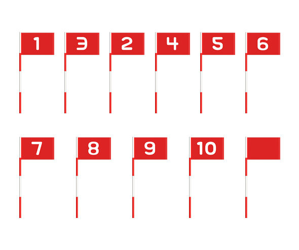사각 깃발(빨강)