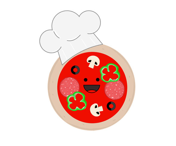 조리모자 쓴 피자