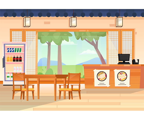 삼계탕 가게 배경