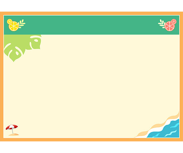 여름 음식 가게 대형 메뉴판(기본)